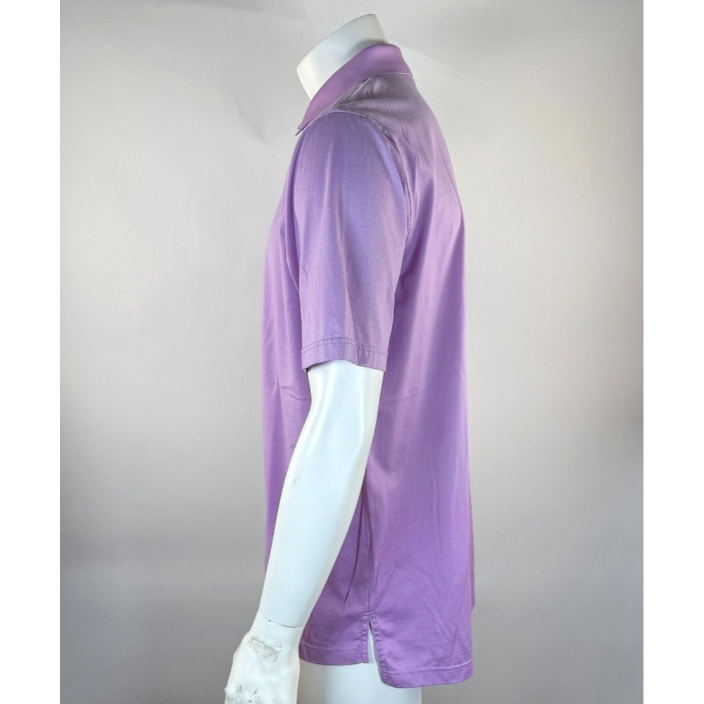 Peter Millar Crown Ease Golf Polo Shirt Mens L EUC Cotton Short Sleeve Purple - Picture 4 of 10